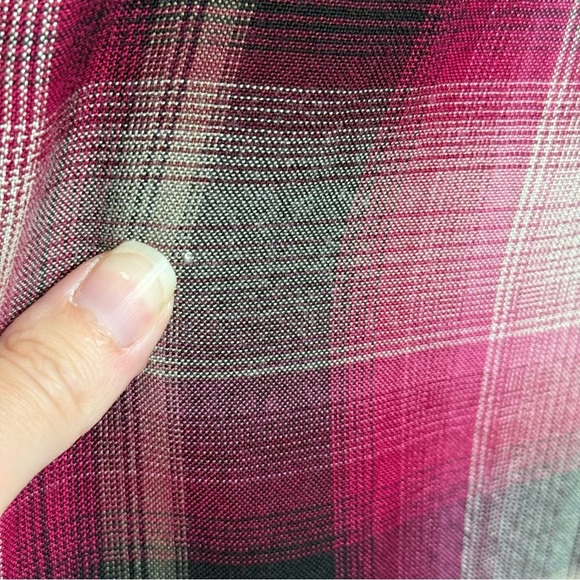 Harley-Davidson Women's Size M Hearts & Serpents Laced Purple Plaid Button Shirt - Picture 11 of 11